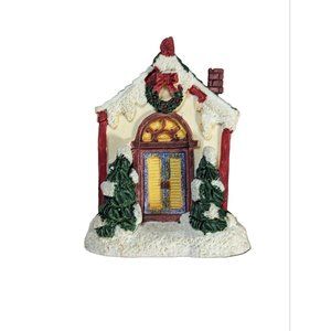 Christmas Victorian Skating Scene Happy Winter Holiday Kmart Replacement House